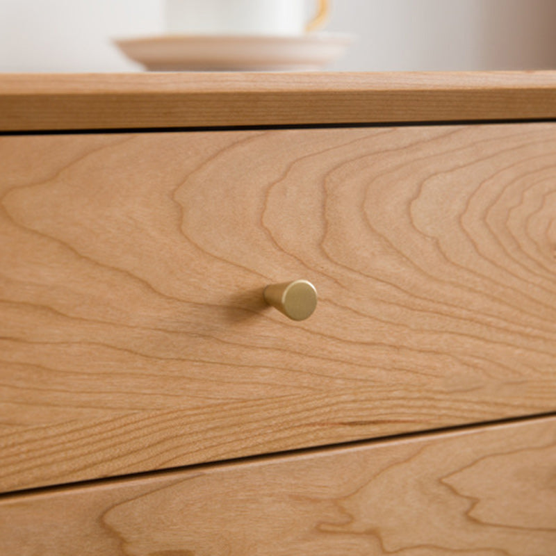 Table de nuit nordique contemporaine en bois massif à 2 tiroirs pour chambre 