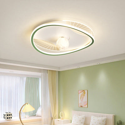 Moderne minimalistische Kreisring Eisen Acryl Aluminium LED Unterputz Deckenleuchte für Schlafzimmer 