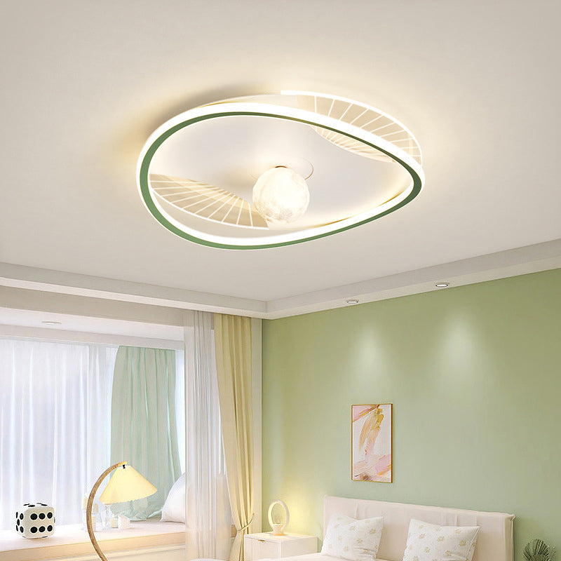 Moderne minimalistische Kreisring Eisen Acryl Aluminium LED Unterputz Deckenleuchte für Schlafzimmer 