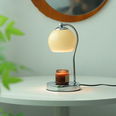 Moderne minimalistische Orb Eisen Glas 1-Licht Schmelzwachs Tischlampe für Schlafzimmer 