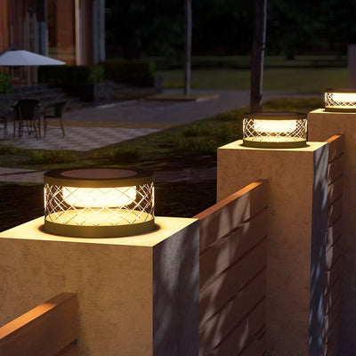 Modern Simplicity Stainless Steel Solar Round LED Outdoor Landscape Light For Garden