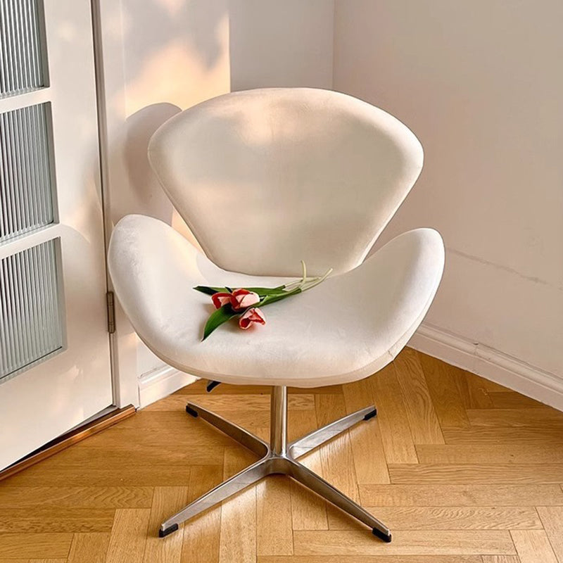 Moderner minimalistischer umwickelter gepolsterter Flanell-Lammfell-Beweglicher Schreibtischstuhl Rückenlehne Armlehne für das Home Office 