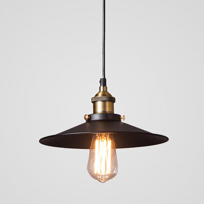 Zeitgenössische industrielle Eisen Topf Deckel Form Glas 1-Licht Pendelleuchte für Esszimmer 