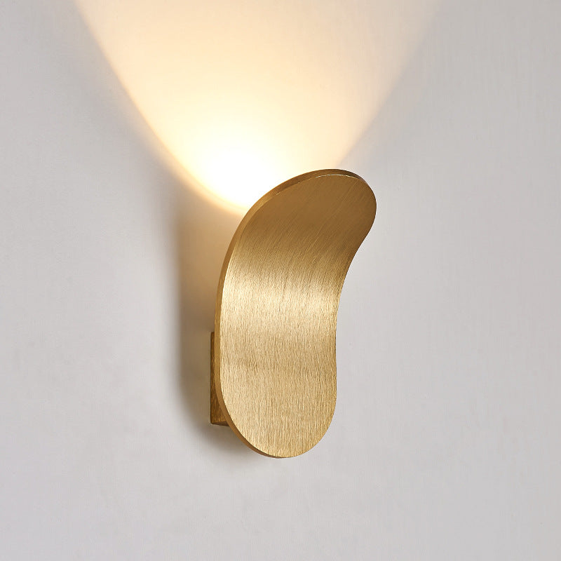 Lámpara de pared LED de arco de aluminio escandinavo contemporáneo para pasillo 