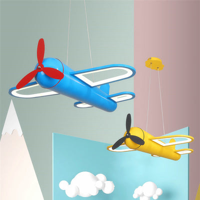 Zeitgenössische kreative Flugzeug Eisen Acryl LED Pendelleuchte für Schlafzimmer 