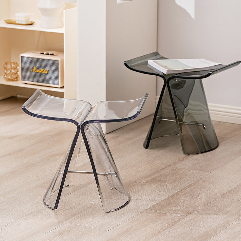 Tabouret de coiffeuse sans dossier en forme de papillon scandinave contemporain pour salon 
