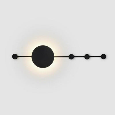 Moderne minimalistische runde lange Garderobe Regal Eisen LED Wandleuchte Lampe für Schlafzimmer 
