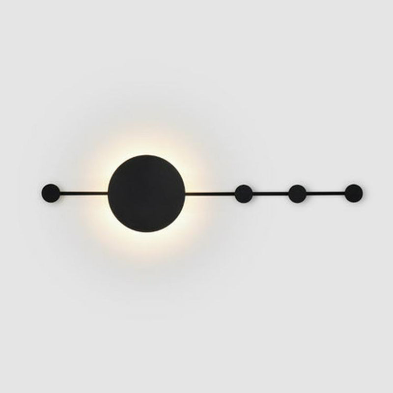Moderne minimalistische runde lange Garderobe Regal Eisen LED Wandleuchte Lampe für Schlafzimmer 