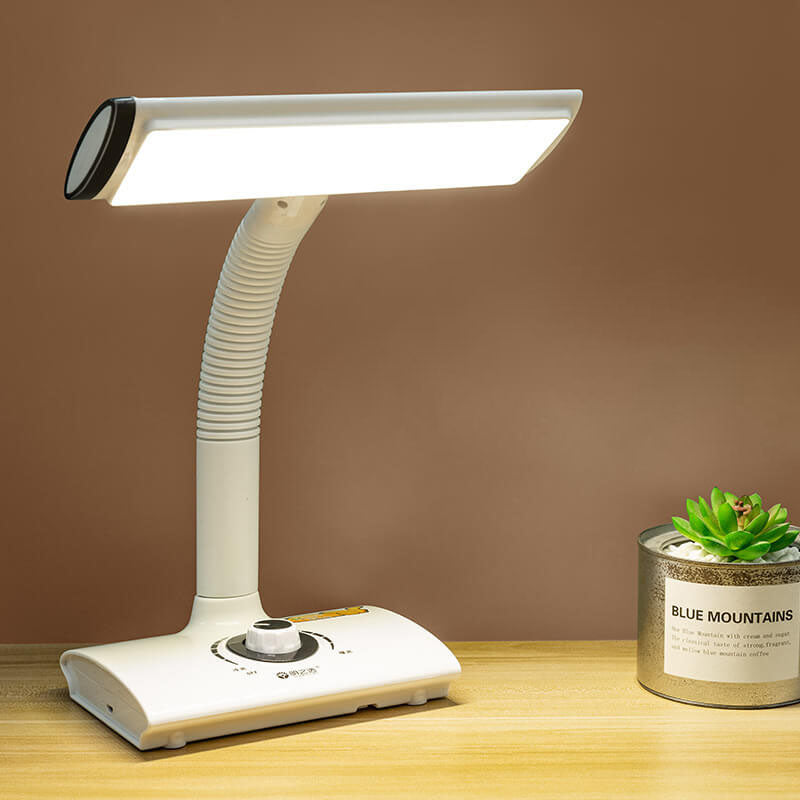 Lámpara de mesa LED recargable USB de lectura moderna blanca para estudio 