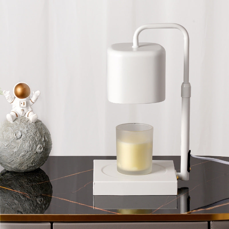 Lámpara de mesa de cera derretida de hierro cuadrado minimalista moderno de 1 luz para dormitorio 