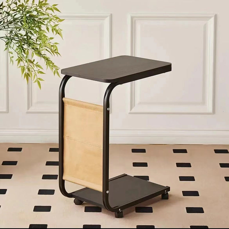 Moderner minimalistischer rechteckiger MDF-Edelstahl-Beistelltisch 2-stufig abnehmbar für das Wohnzimmer 