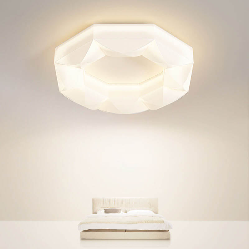 Nordic Kreative Weiß Polygon Schmiedeeisen LED Deckenleuchte 