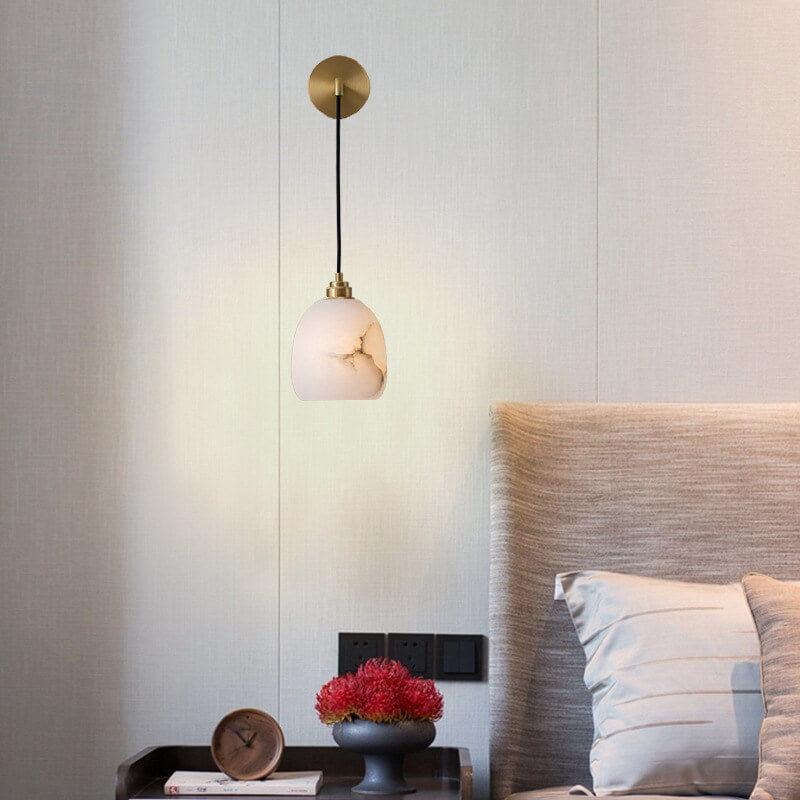 Lámpara de Aplique de Pared de 1 Luz de Cobre Lima de Lujo Nórdico 