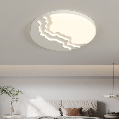 Modern Minimalist Creative Acrylic Wave LED Flush Mount Ceiling Light