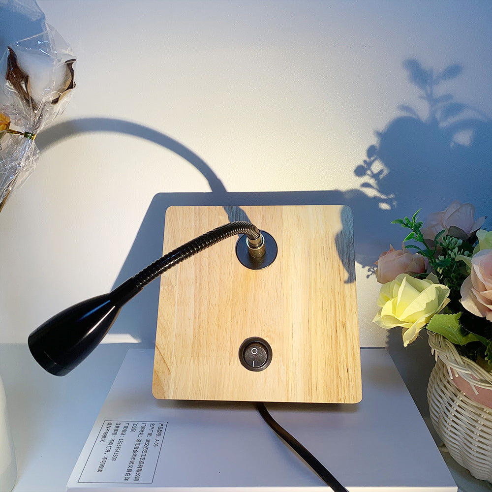 Moderne Einfachheit Eisen Aluminium Holz Platz LED Wand Leuchte Lampe Für Nacht 