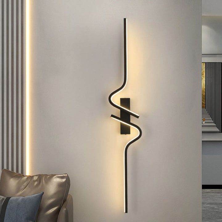 Zeitgenössische kreative Streifen Aluminium Silikongel LED Wandleuchte Lampe für Wohnzimmer 