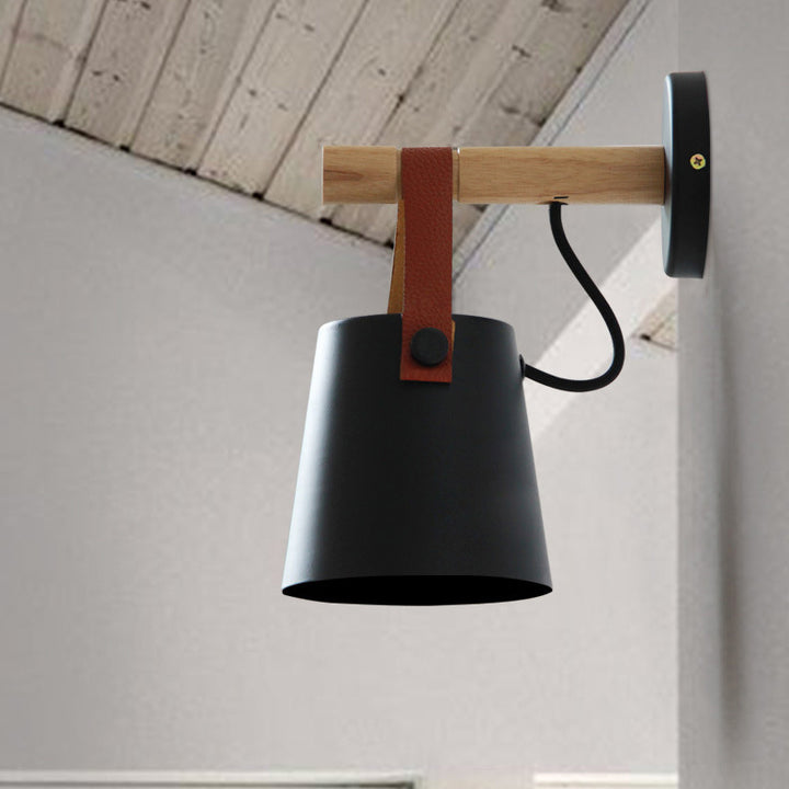 Traditional Vintage Iron Prismatic Round 1-Light Wall Sconce Lamp For Bedroom