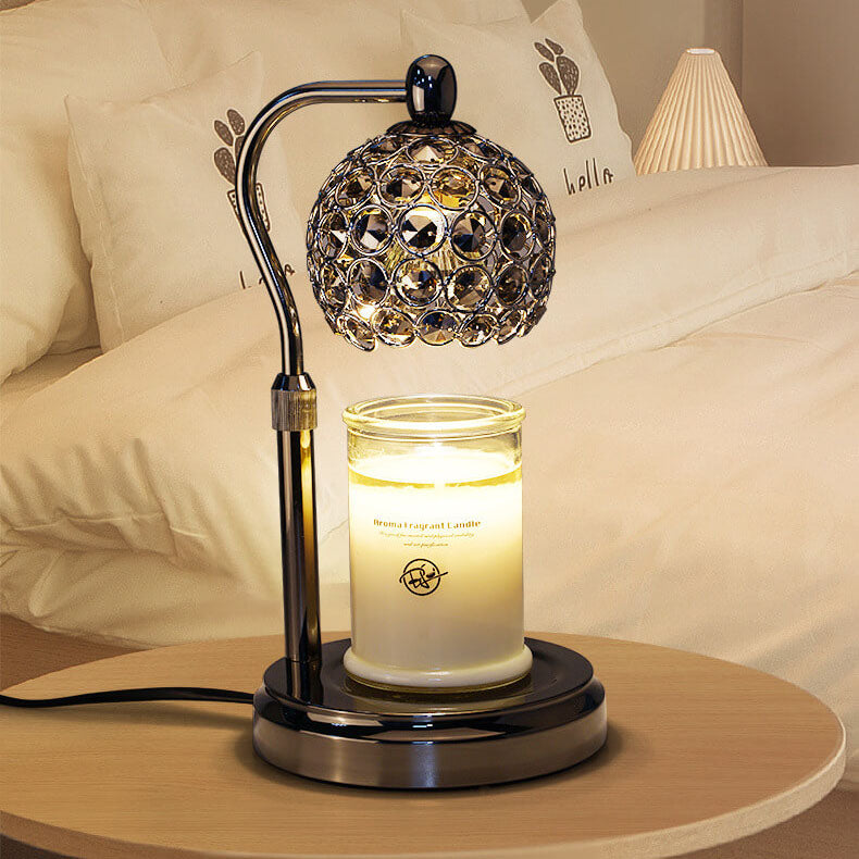 Modern Creative Rotatable Metal Ball Shade Touch Dimmer 1-Light Melting Wax Table Lamp