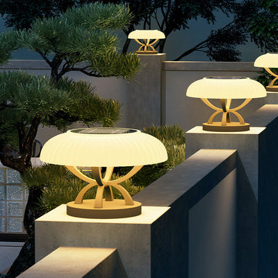 مصباح LED لتصميم الفطر من الفولاذ المقاوم للصدأ المقاوم للماء الصناعي المعاصر لإنارة المناظر الطبيعية للحدائق الخارجية 