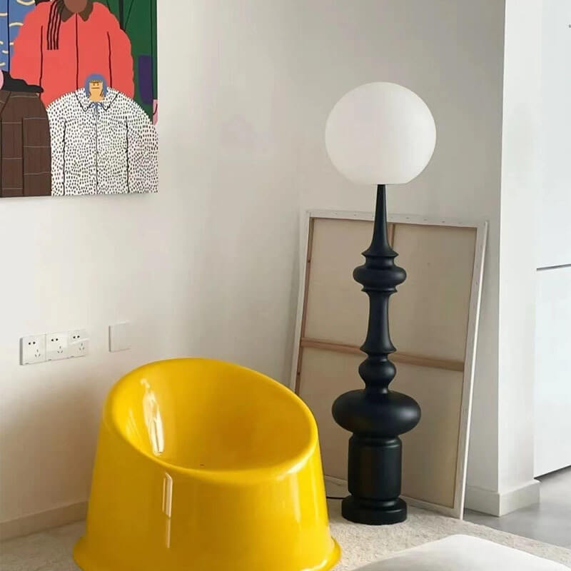 Lampe de table à 1 lumière avec base de colonne d&
