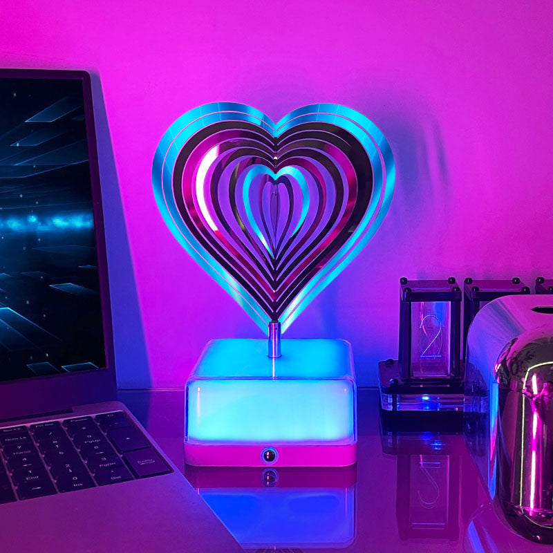 Modern Art Deco Stainless Steel ABS Cubic Base Multishape Rechargeable USB LED Table Lamp Night Light For Bedside