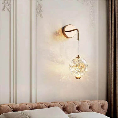 مصباح حائط كريستال LED حديث فاخر لغرفة النوم 