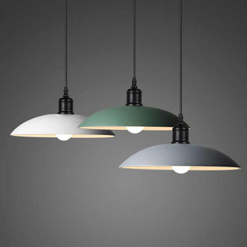Suspension luminaire à disque en fer forgé à personnalité simple industrielle 1 lumière 