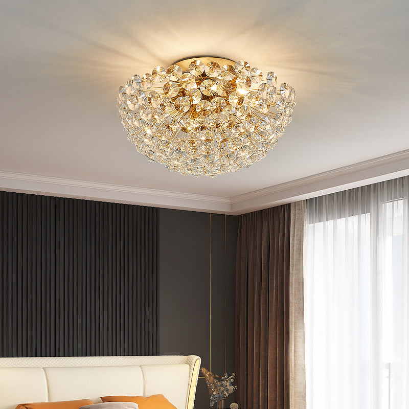Zeitgenössische kreative Löwenzahn Aluminium Kristall 4/5/6 / Licht Unterputz Deckenleuchte für Wohnzimmer 