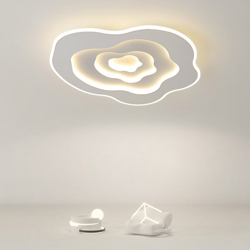 Lustre Plafonnier LED en Acrylique et Fer Minimaliste Moderne pour Salon 