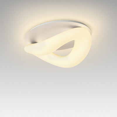 Luz de techo empotrada LED con hardware de anillo de onda PE minimalista moderno para dormitorio 