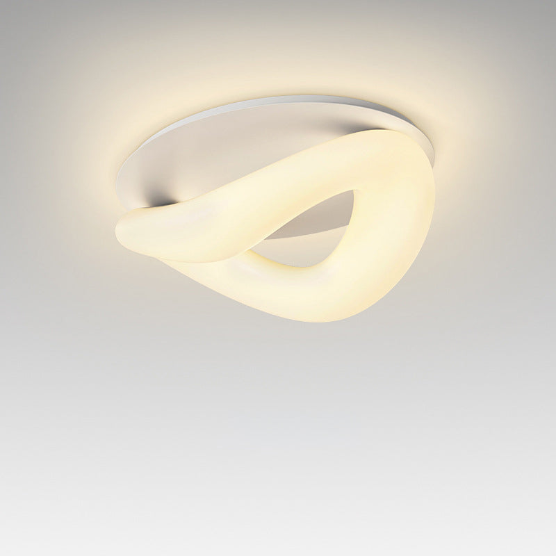 Luz de techo empotrada LED con hardware de anillo de onda PE minimalista moderno para dormitorio 