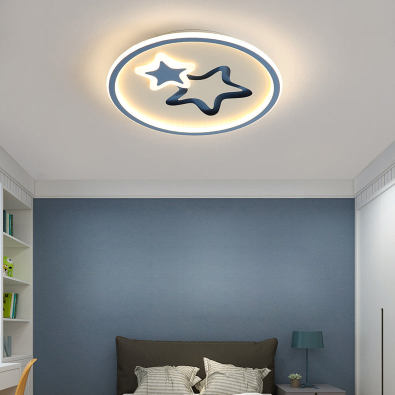 Plafonnier LED en acrylique et fer en forme d&