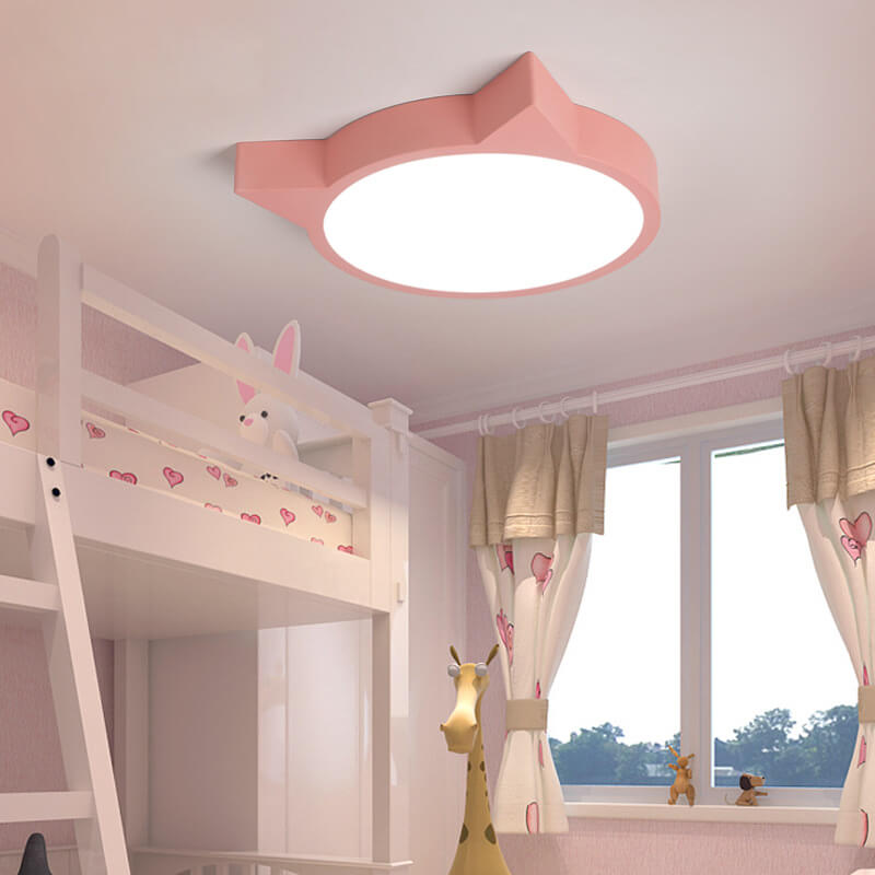 تصميم نورديك ماكرون قطة LED للأطفال ضوء سقف مثبت 