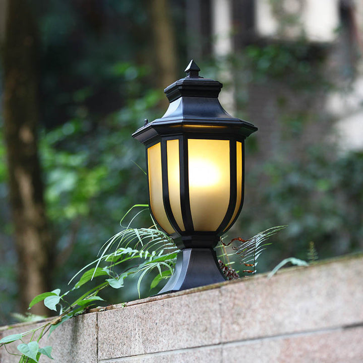Traditional European Glass Aluminum Cage 1-Light Outdoor Waterproof Landscape Light For Outdoor