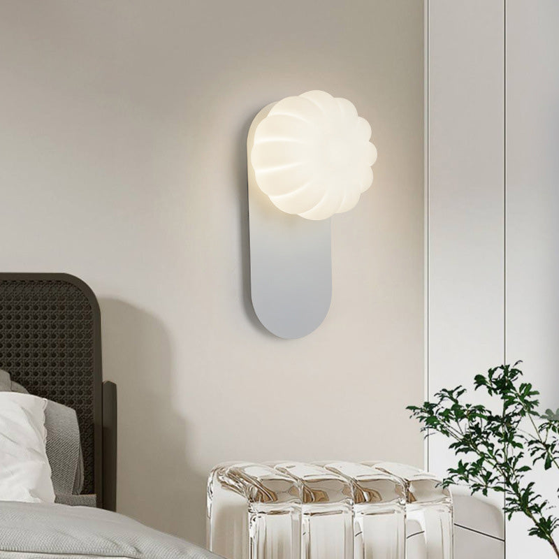 Moderne Einfachheit PE Kürbis Form Eisen 1-Licht Wandleuchte Lampe für Schlafzimmer 