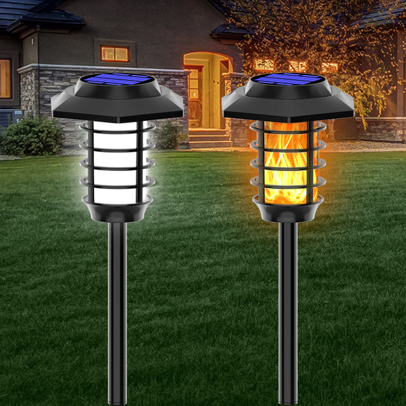 Matériel de cylindre solaire étanche minimaliste moderne ABS LED lumière de paysage extérieur pour jardin 