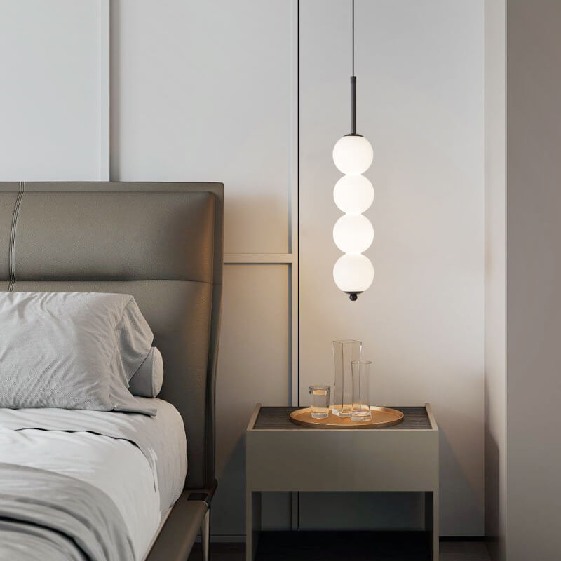 Nordic Creative Brass Spherical Glass Long Strip LED Pendelleuchte 