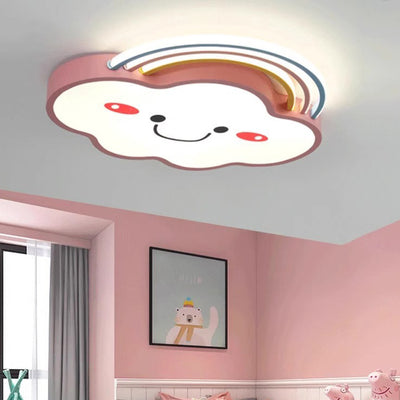 Luz de techo LED de montaje empotrado de PVC con hierro arcoíris creativo contemporáneo para dormitorio 