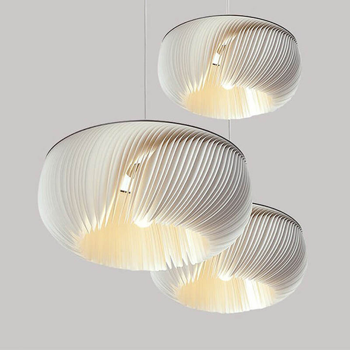 Hardware de linterna plisada de pergamino Wabi-Sabi japonés, luz colgante de 1 luz 
