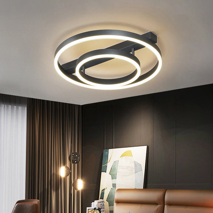 Lumière de plafond LED encastrée moderne minimaliste géométrique carré cercle ligne en aluminium pour salon 