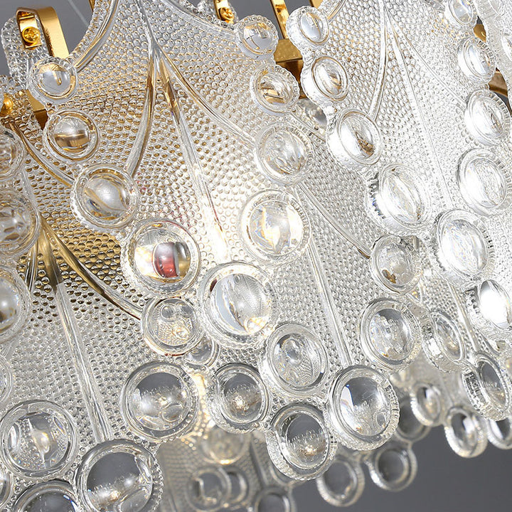 Modern Light Luxury Creative Crystal Cylinder 6-Light Semi-Flush Mount Ceiling Light