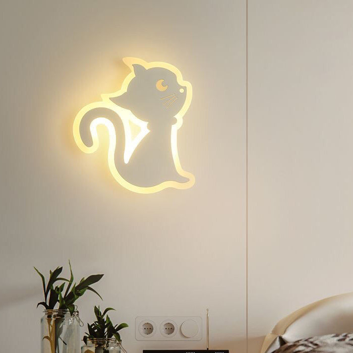 Zeitgenössische kreative Acryl Katze Design Eisen LED Wandleuchte Lampe für Schlafzimmer 