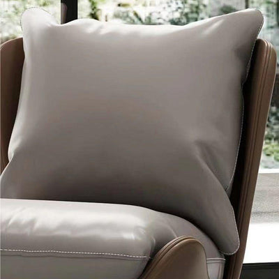 Contemporary Scandinavian Microfiber Leather Velvet Cotton Latex Carbon Steel Square Accent Chair Backrest Footrest For Living Room