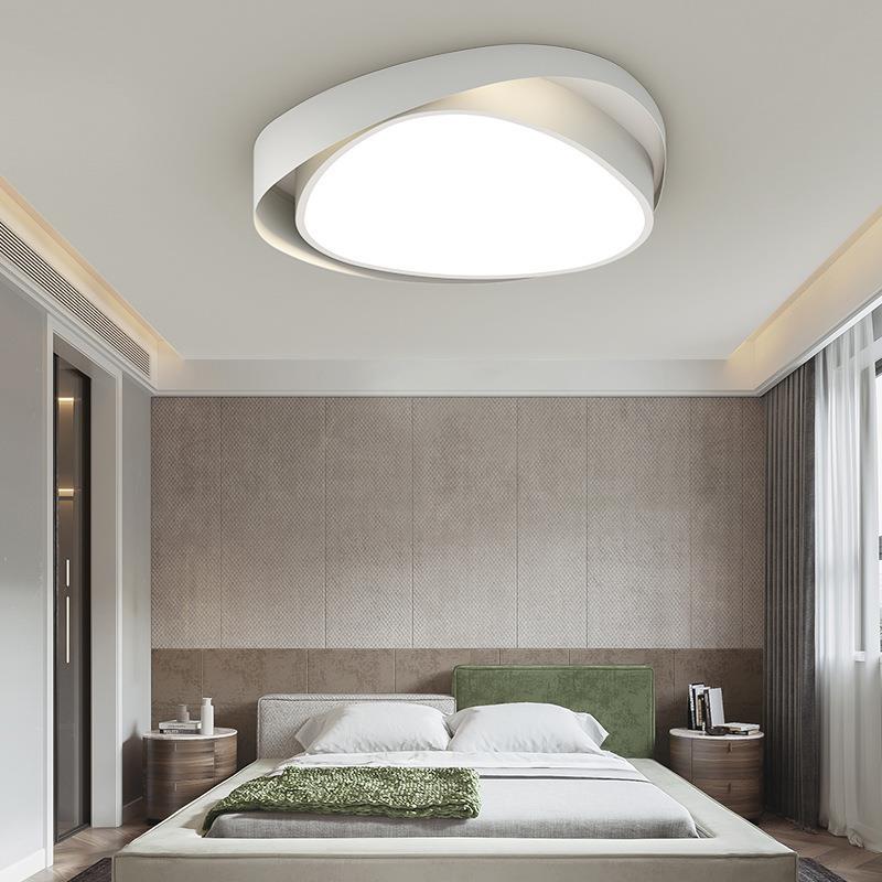 Zeitgenössische Einfachheit Eisen Acryl Runde Schatten LED Unterputz Deckenleuchte Für Schlafzimmer 