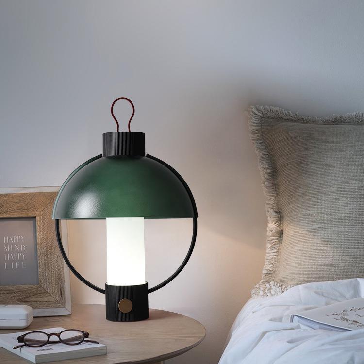 Zeitgenössische kreative runde Kuppelzylinder-Aluminiumglas-1-Licht-Tischlampe für Wohnzimmer 