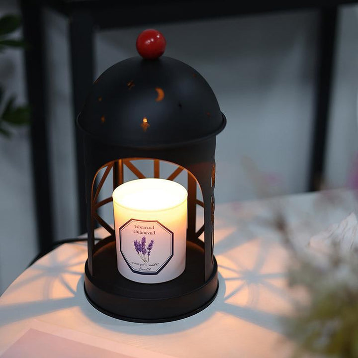 Lampe de table en métal contemporaine Creative Castle 1 lumière pour faire fondre la cire aromatique pour chambre à coucher 