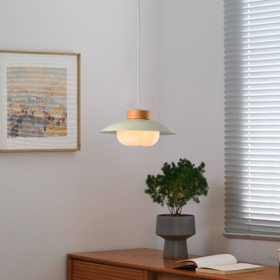 Zeitgenössische nordische Eisenholz PE Schüssel 1/2/3 Licht Kronleuchter Insel Licht für Esszimmer 