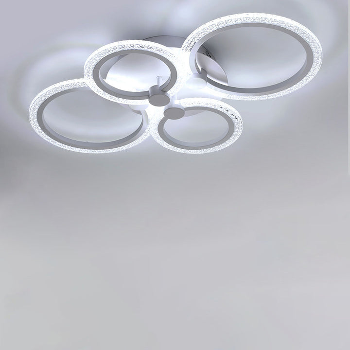 Zeitgenössisches nordisches Edelstahl Acryl Rundes LED-Deckenleuchte für das Schlafzimmer 