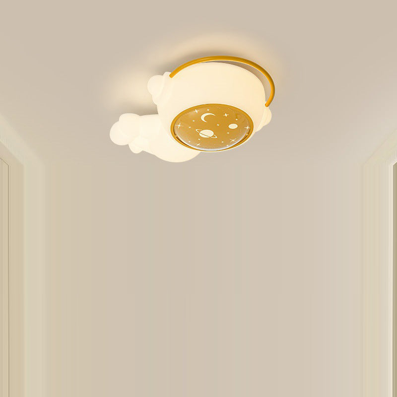 Luz de techo LED de montaje empotrado de hierro plástico redondo de estrella de dibujos animados creativa contemporánea para dormitorio 