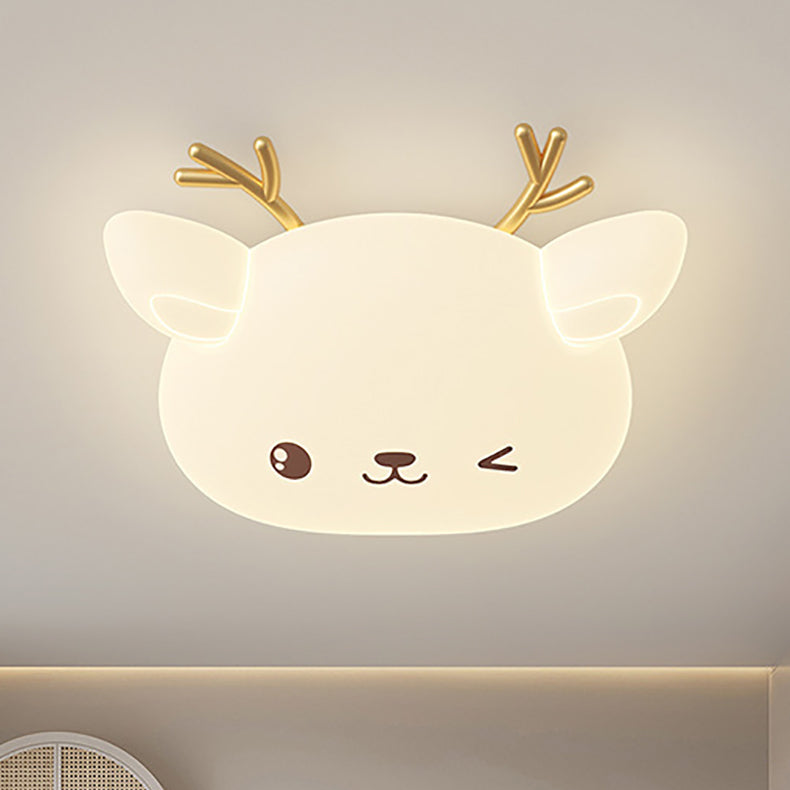 Lumière de Plafond LED Encastrée Moderne Simplicité Enfant Fer PE Cerf Elliptique Pour Chambre 